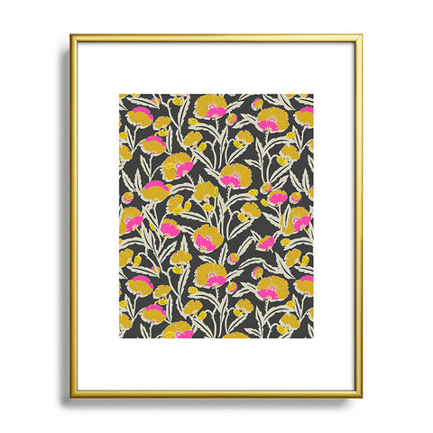 Holli Zollinger Zebrini Floral Mambo Metal Framed Art Print