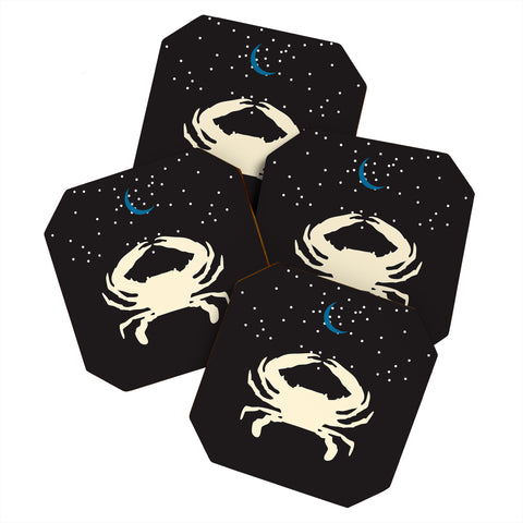 Holli Zollinger ZODIAC CANCER Coaster Set