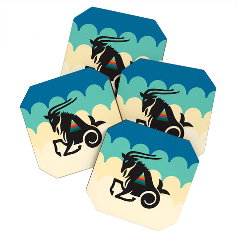 Holli Zollinger ZODIAC CAPRICORN Coaster Set