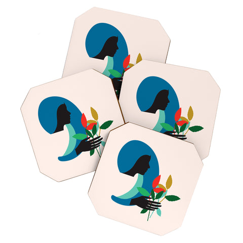 Holli Zollinger ZODIAC VIRGO Coaster Set