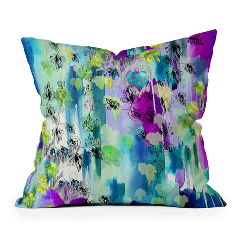 Holly Sharpe Ivy Waterfall Outdoor Throw Pillow