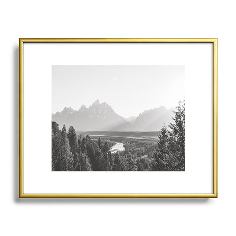 In This Instance Photography Grand Tetons Snake River Sunset Metal Framed Art Print