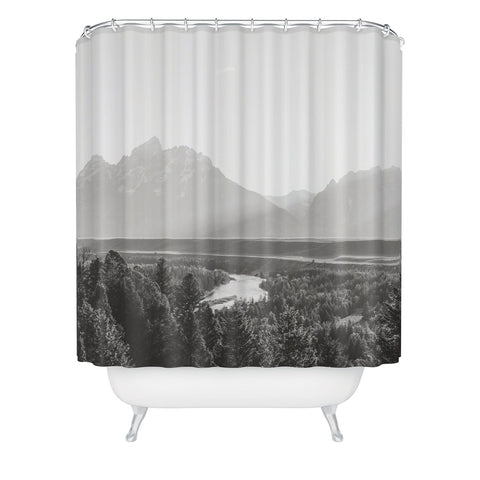 In This Instance Photography Grand Tetons Snake River Sunset Shower Curtain