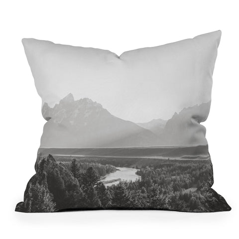 In This Instance Photography Grand Tetons Snake River Sunset Throw Pillow