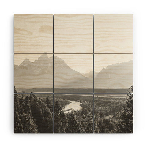 In This Instance Photography Grand Tetons Snake River Sunset Wood Wall Mural