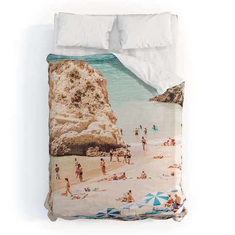 Ingrid Beddoes Aerial Beach Print Ocean Duvet Cover