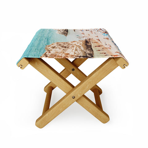 Ingrid Beddoes Aerial Beach Print Ocean Folding Stool