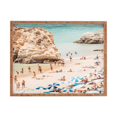 Ingrid Beddoes Aerial Beach Print Ocean Rectangular Tray