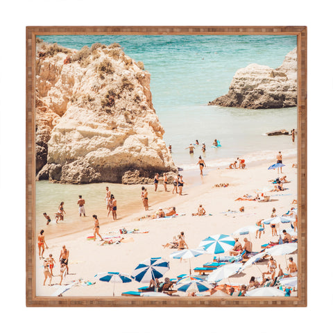 Ingrid Beddoes Aerial Beach Print Ocean Square Tray