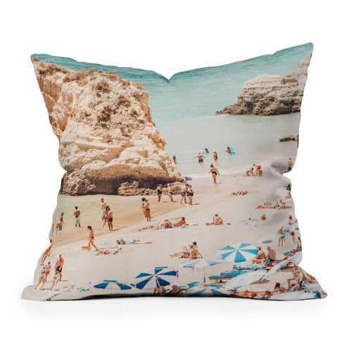 Ingrid Beddoes Aerial Beach Print Ocean Throw Pillow