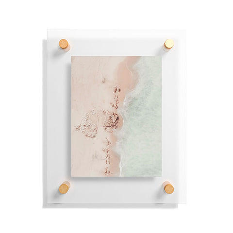 Ingrid Beddoes Aerial Mint Green Ocean Paste Floating Acrylic Print