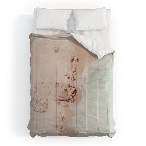 Ingrid Beddoes Aerial Mint Green Ocean Paste Comforter