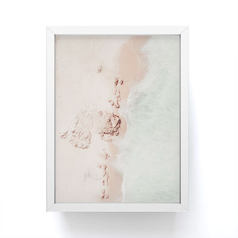 Ingrid Beddoes Aerial Mint Green Ocean Paste Framed Mini Art Print