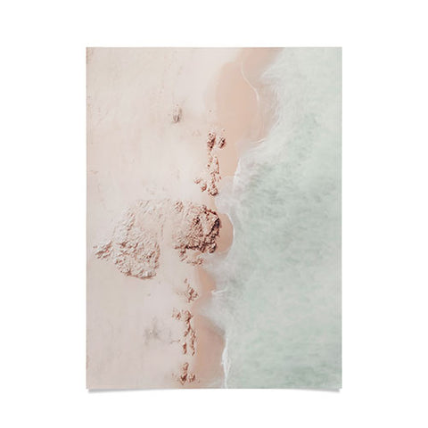 Ingrid Beddoes Aerial Mint Green Ocean Paste Poster