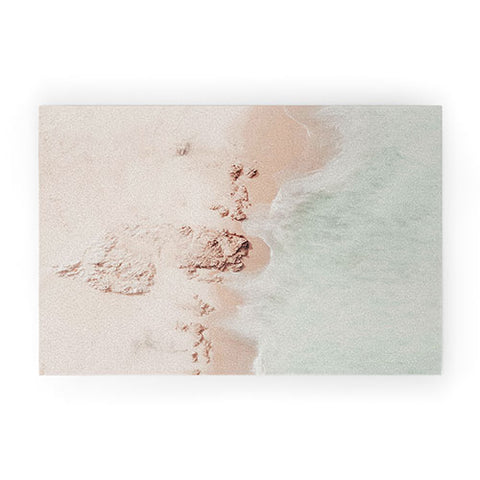 Ingrid Beddoes Aerial Mint Green Ocean Paste Welcome Mat