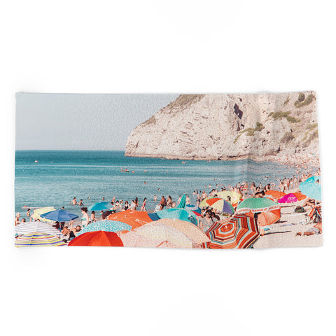 Ingrid Beddoes Beach Colorful Sun Umbrellas Beach Towel
