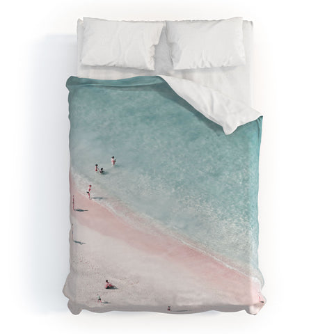 Ingrid Beddoes beach family love Duvet Cover