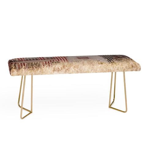 Ingrid Beddoes Beach Houses red and blue Bench