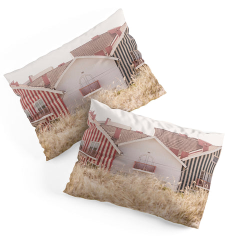 Ingrid Beddoes Beach Houses red and blue Pillow Shams