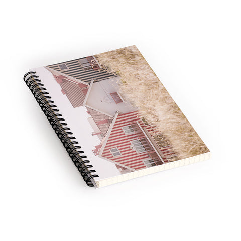 Ingrid Beddoes Beach Houses red and blue Spiral Notebook