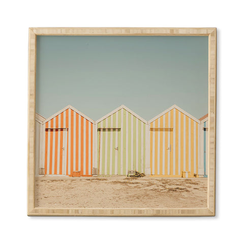Ingrid Beddoes Beach Huts II Framed Wall Art