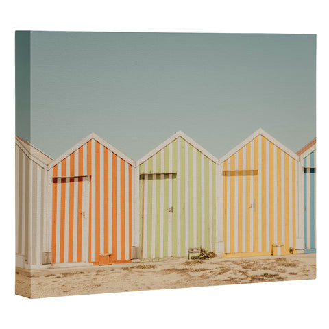 Ingrid Beddoes Beach Huts II Art Canvas