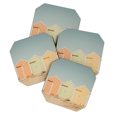 Ingrid Beddoes Beach Huts II Coaster Set