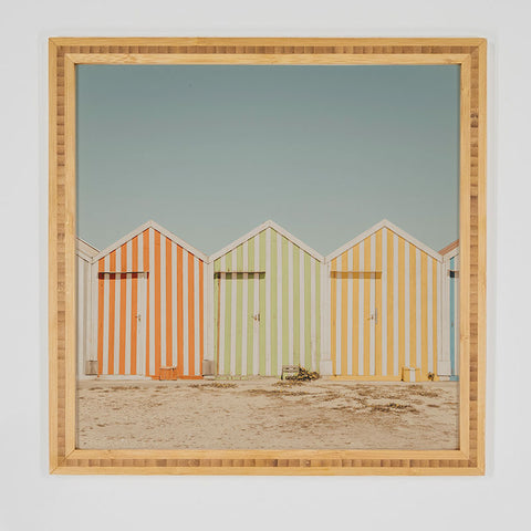 Ingrid Beddoes Beach Huts II Framed Wall Art