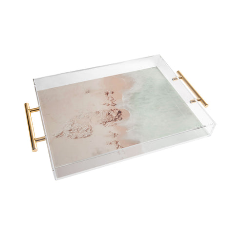 Ingrid Beddoes Beach Pink Champagne Acrylic Tray