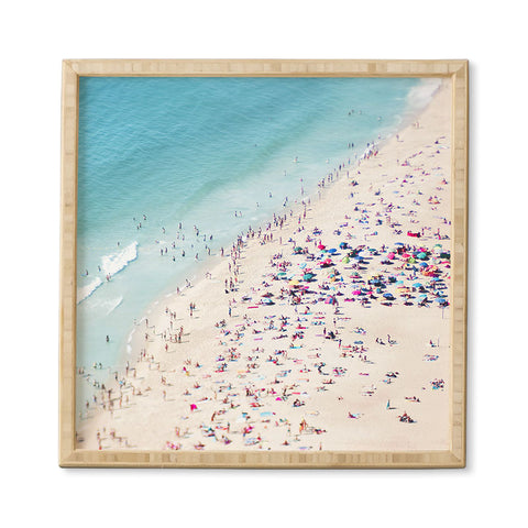 Ingrid Beddoes beach summer fun Framed Wall Art