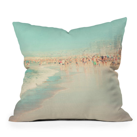 Ingrid Beddoes Beach Summer I Outdoor Throw Pillow