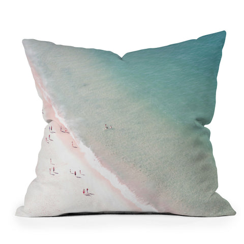 Ingrid Beddoes beach summer of love Outdoor Throw Pillow