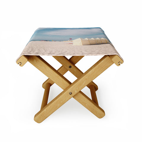 Ingrid Beddoes Beach Summer Vibes ocean Folding Stool