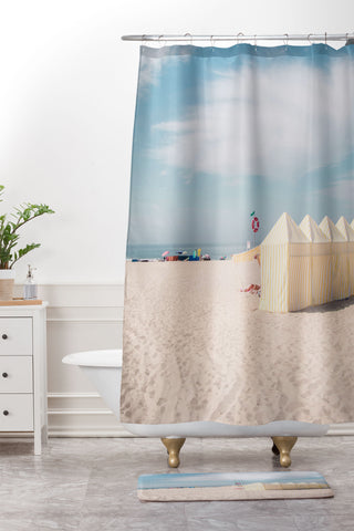 Ingrid Beddoes Beach Summer Vibes ocean Shower Curtain And Mat