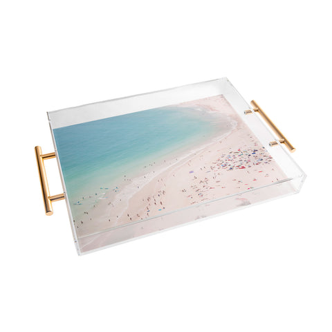 Ingrid Beddoes Beach Turquoise Blue Acrylic Tray