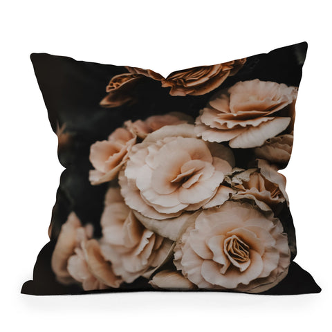 Ingrid Beddoes Begonia Flowers Outdoor Throw Pillow