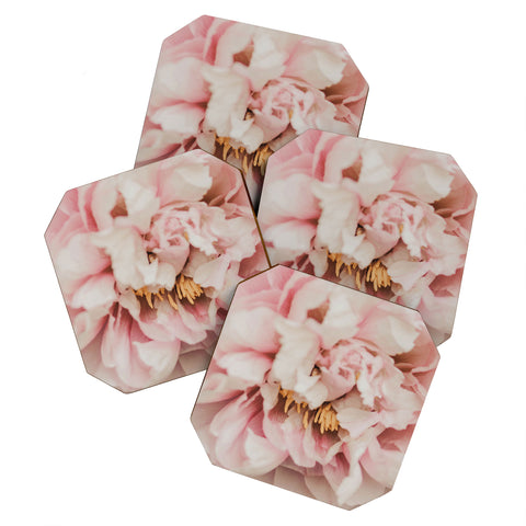 Ingrid Beddoes Blush Pink Peony Coaster Set