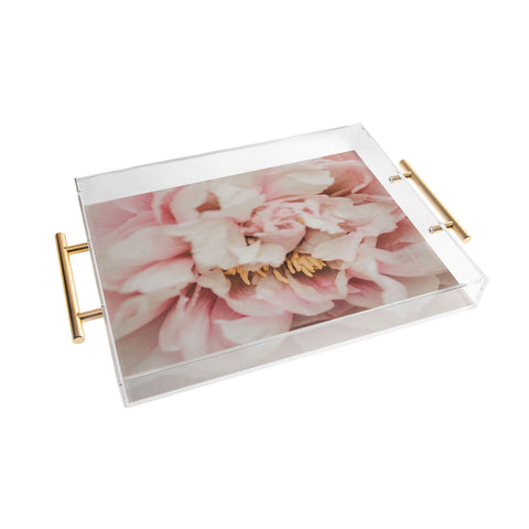 Ingrid Beddoes Blush Pink Peony Acrylic Tray