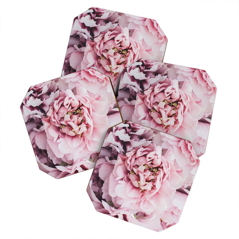 Ingrid Beddoes Blushing Pink Peonies Coaster Set
