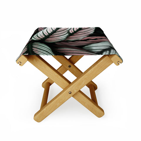 Ingrid Beddoes Calathea Whitestar Leaves Folding Stool