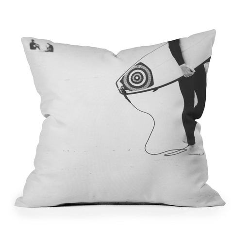 Ingrid Beddoes Catch a Wave V Outdoor Throw Pillow