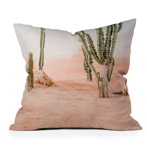 Ingrid Beddoes Desert Peach Outdoor Throw Pillow
