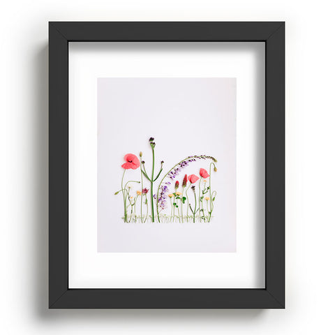 Ingrid Beddoes Flowers Flat Lay Colorful Mix Recessed Framing Rectangle
