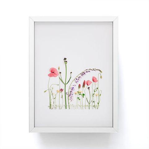 Ingrid Beddoes Flowers Flat Lay Colorful Mix Framed Mini Art Print