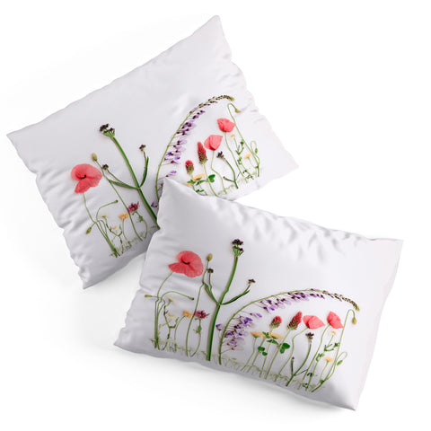 Ingrid Beddoes Flowers Flat Lay Colorful Mix Pillow Shams