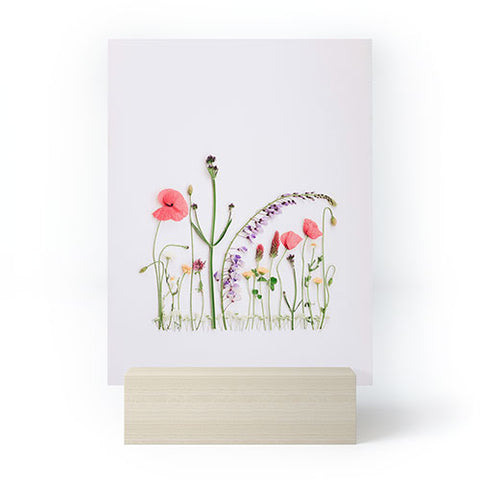 Ingrid Beddoes Flowers Flat Lay Colorful Mix Mini Art Print
