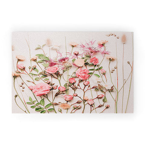 Ingrid Beddoes Flowers Pastel Wildflowers Welcome Mat