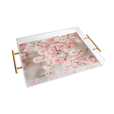 Ingrid Beddoes Gypsophila pink blush Acrylic Tray