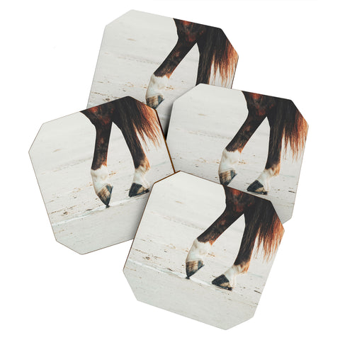 Ingrid Beddoes horse tango Coaster Set