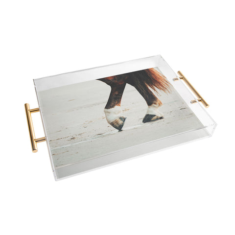 Ingrid Beddoes horse tango Acrylic Tray
